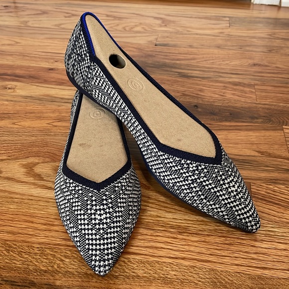 BNIB Rothys Navy Houndstooth Points 10.5 - Picture 3 of 4